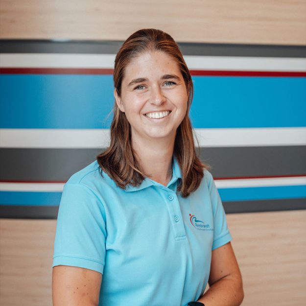 Profielfoto van Kimberley Haverkort in een blauw shirt